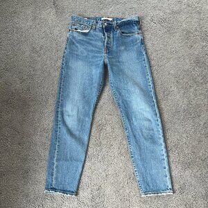 LEVI'S BIG E WEDGIE Button Fly Premium Denim Blue Jeans - EUC - Size 29